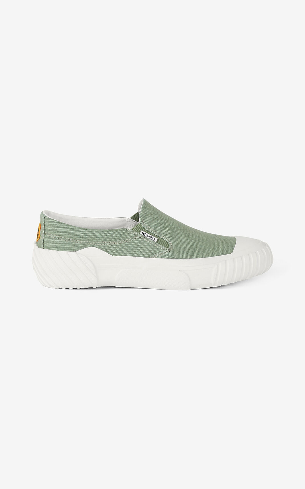 Kenzo Tiger Crest lace free Sneakers Heren LichtGroen | 92378EYSN